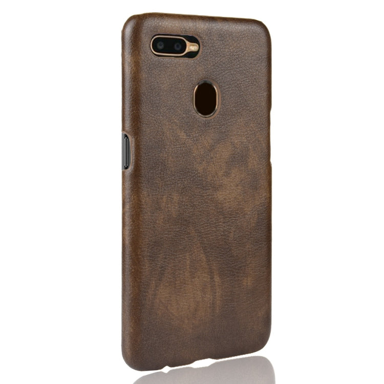 For Oppo A12 Shockproof Litchi Texture PC + PU Case