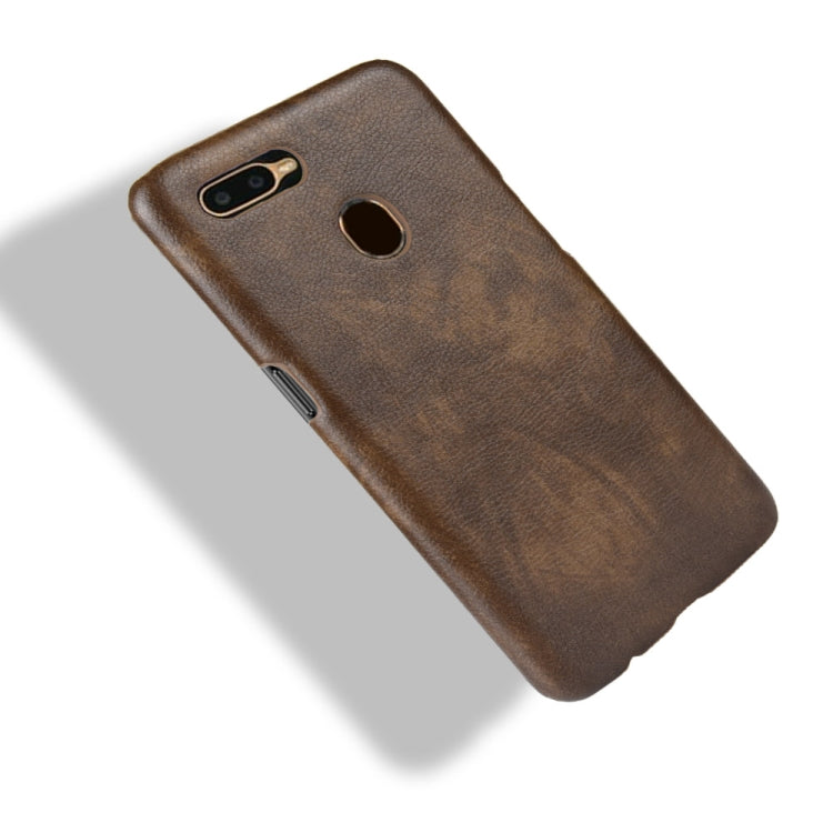 For Oppo A12 Shockproof Litchi Texture PC + PU Case