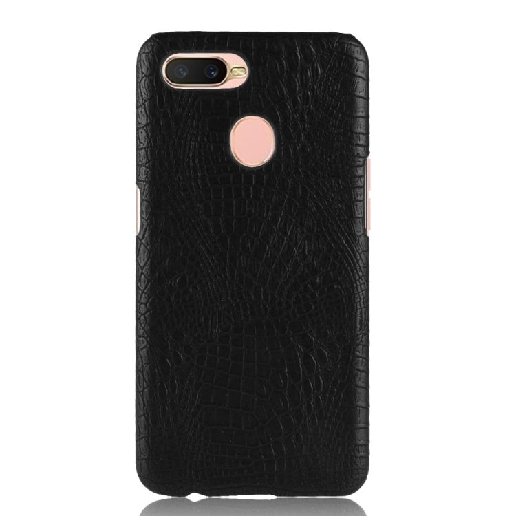 For Oppo A12 Shockproof Crocodile Texture PC + PU Case