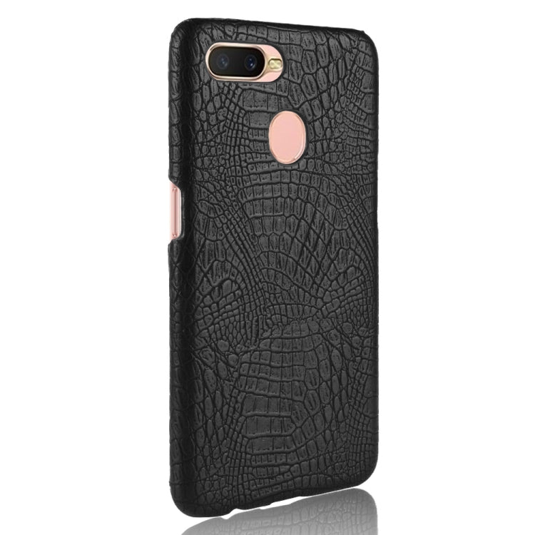 For Oppo A12 Shockproof Crocodile Texture PC + PU Case