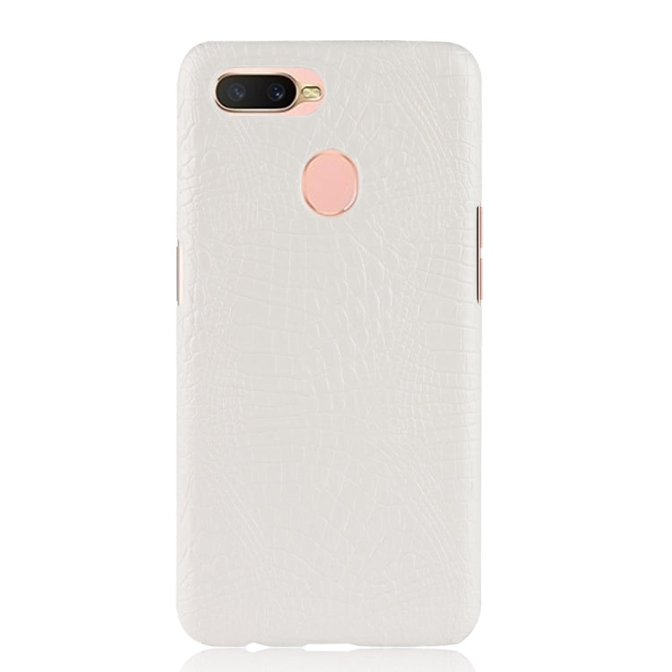For Oppo A12 Shockproof Crocodile Texture PC + PU Case