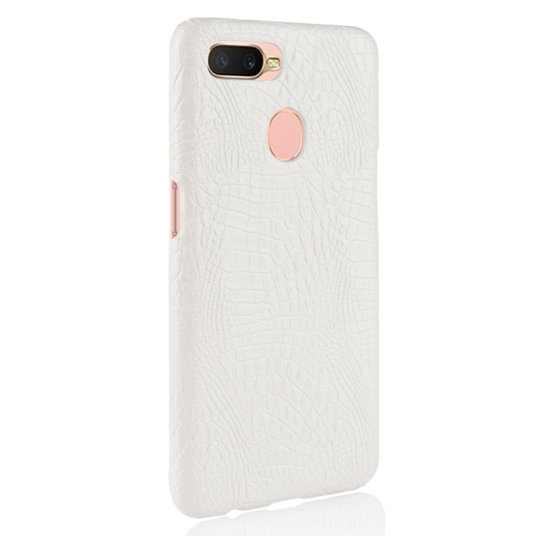 For Oppo A12 Shockproof Crocodile Texture PC + PU Case