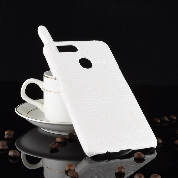For Oppo A12 Shockproof Crocodile Texture PC + PU Case