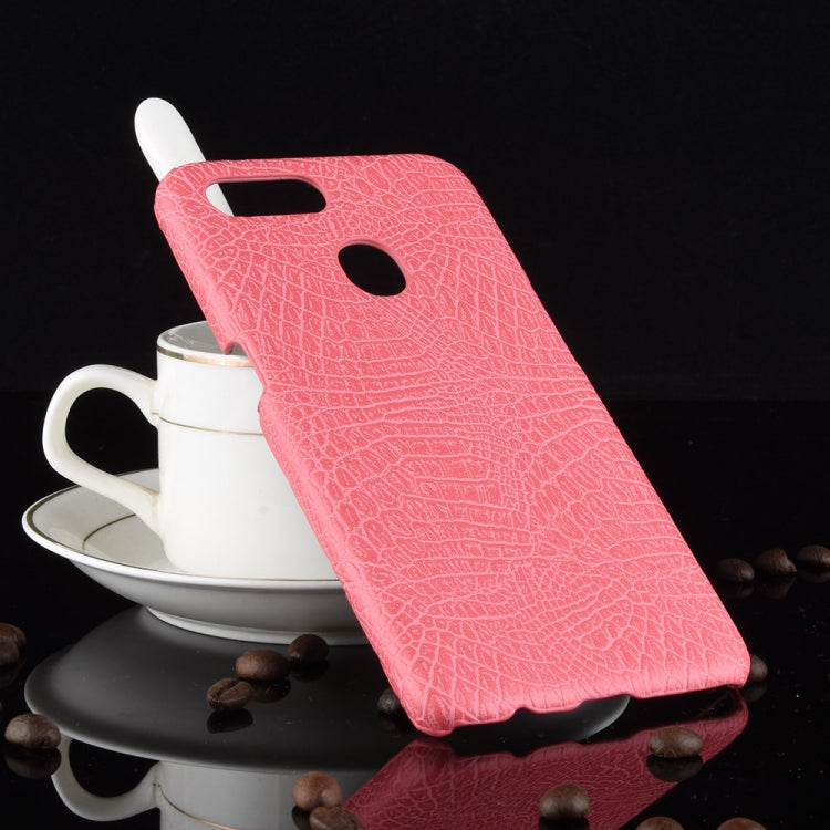 For Oppo A12 Shockproof Crocodile Texture PC + PU Case