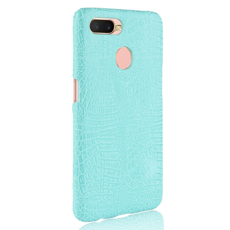 For Oppo A12 Shockproof Crocodile Texture PC + PU Case