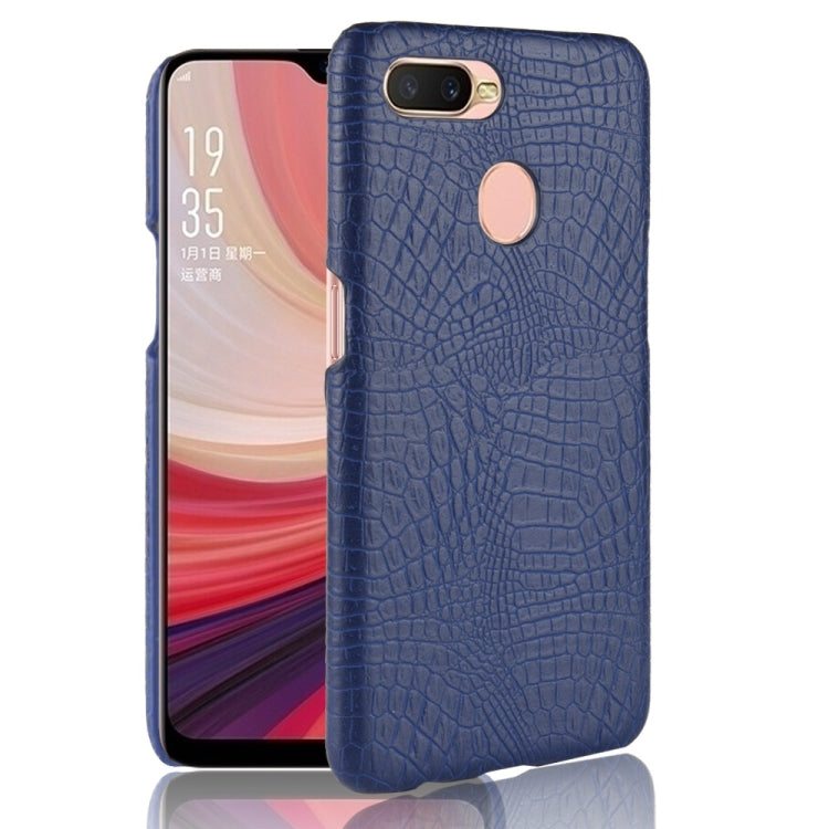 For Oppo A12 Shockproof Crocodile Texture PC + PU Case