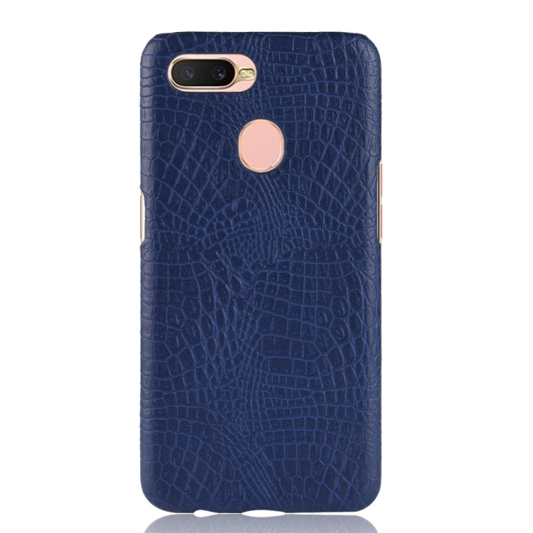 For Oppo A12 Shockproof Crocodile Texture PC + PU Case
