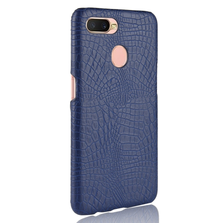 For Oppo A12 Shockproof Crocodile Texture PC + PU Case