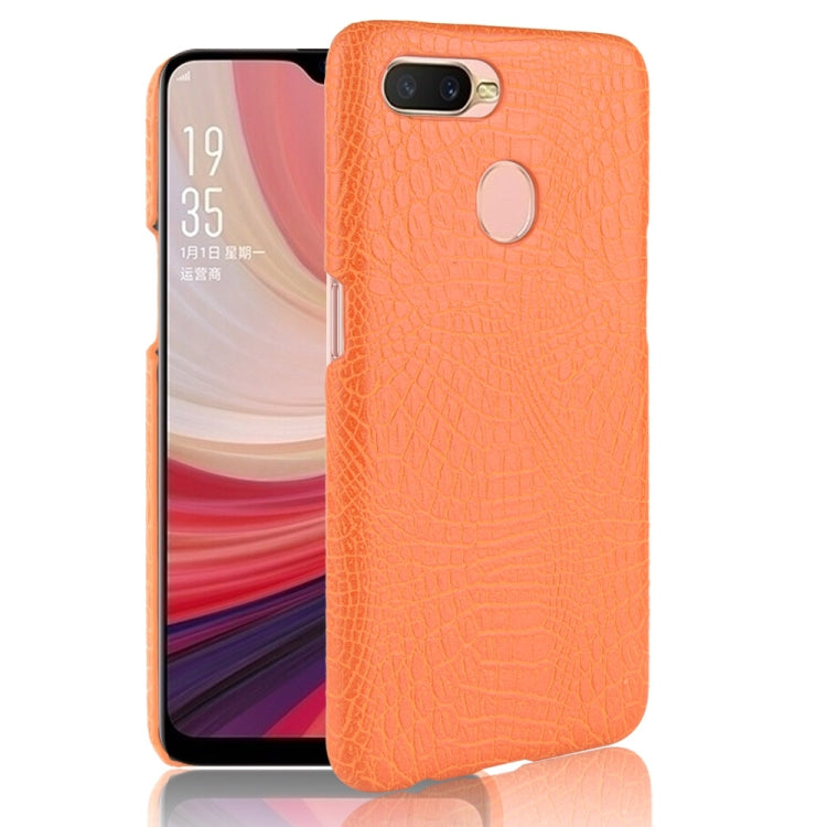 For Oppo A12 Shockproof Crocodile Texture PC + PU Case