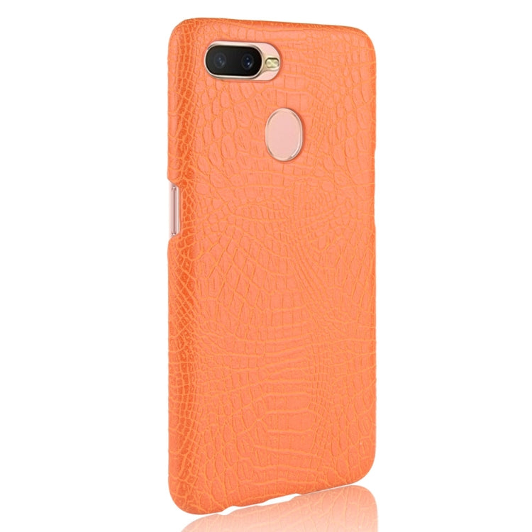 For Oppo A12 Shockproof Crocodile Texture PC + PU Case