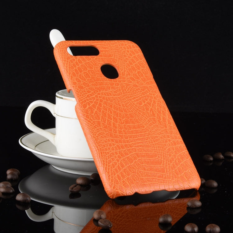 For Oppo A12 Shockproof Crocodile Texture PC + PU Case