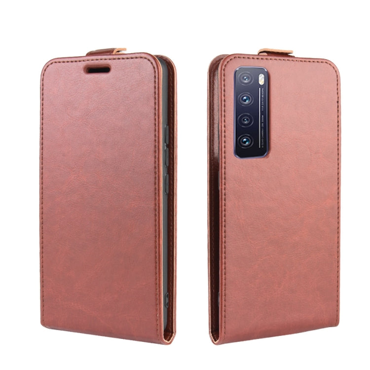 For Huawei Nova 7 Pro 5G R64 Texture Single Vertical Flip Leather Protective Case with Card Slots & Photo Frame