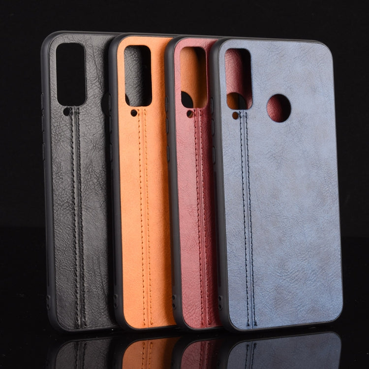 For Huawei Honor Play 4T Shockproof Sewing Cow Pattern Skin PC + PU + TPU Case