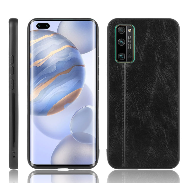 For Huawei Honor 30 Pro Shockproof Sewing Cow Pattern Skin PC + PU + TPU Case