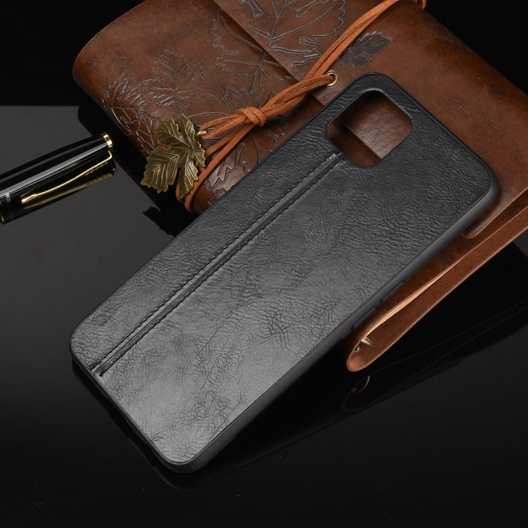 For Oppo A92s Shockproof Sewing Cow Pattern Skin PC + PU + TPU Case
