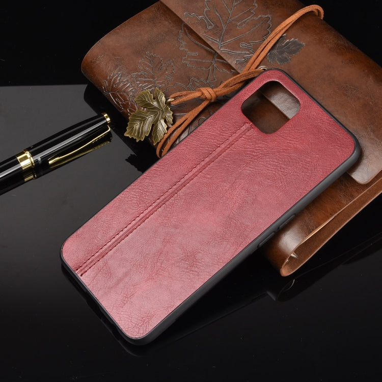 For Oppo A92s Shockproof Sewing Cow Pattern Skin PC + PU + TPU Case