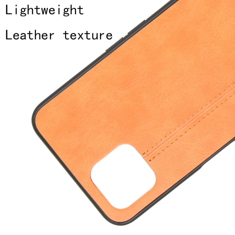 For Oppo A92s Shockproof Sewing Cow Pattern Skin PC + PU + TPU Case