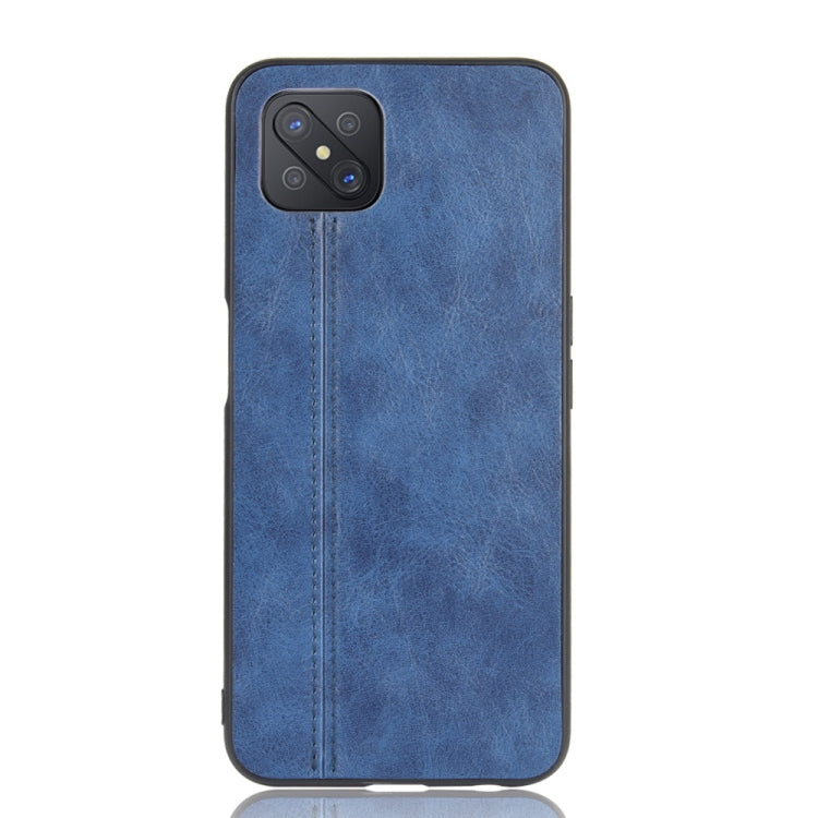 For Oppo A92s Shockproof Sewing Cow Pattern Skin PC + PU + TPU Case