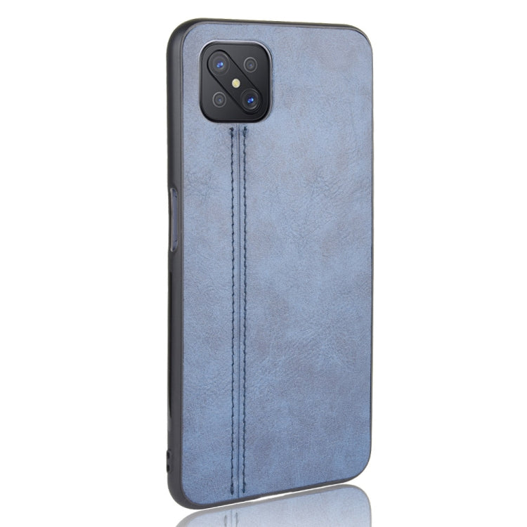 For Oppo A92s Shockproof Sewing Cow Pattern Skin PC + PU + TPU Case
