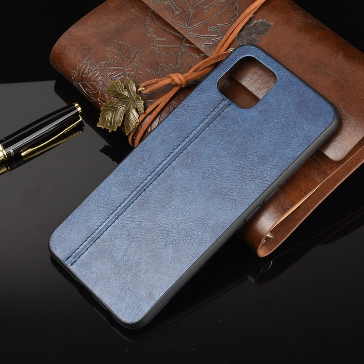 For Oppo A92s Shockproof Sewing Cow Pattern Skin PC + PU + TPU Case