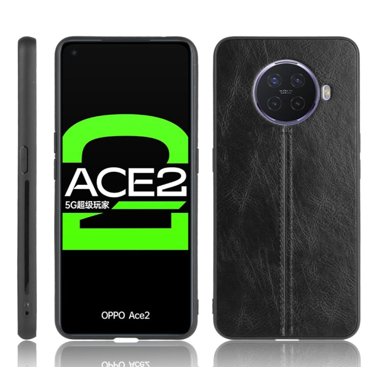 For Oppo Ace2 Shockproof Sewing Cow Pattern Skin PC + PU + TPU Case
