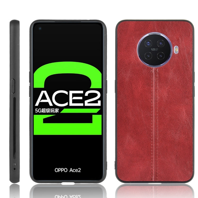 For Oppo Ace2 Shockproof Sewing Cow Pattern Skin PC + PU + TPU Case
