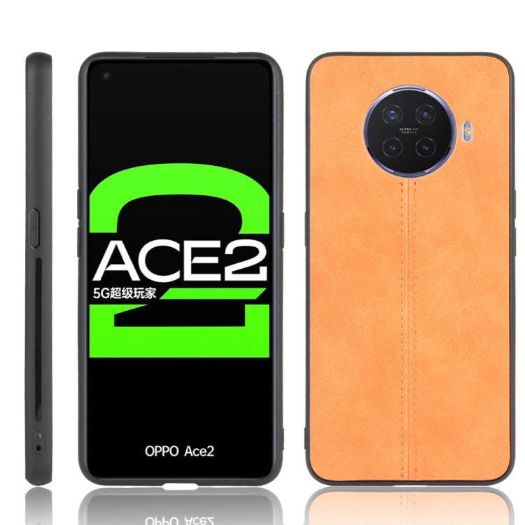 For Oppo Ace2 Shockproof Sewing Cow Pattern Skin PC + PU + TPU Case