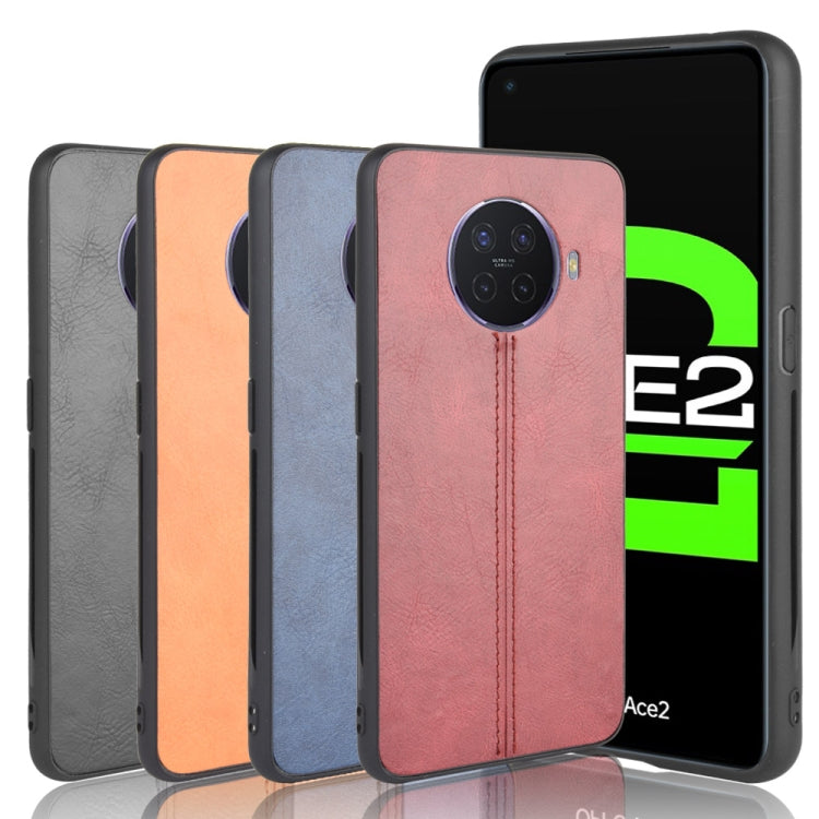 For Oppo Ace2 Shockproof Sewing Cow Pattern Skin PC + PU + TPU Case