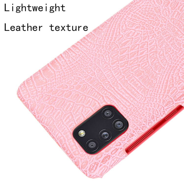 For Galaxy A31 Shockproof Crocodile Texture PC + PU Case
