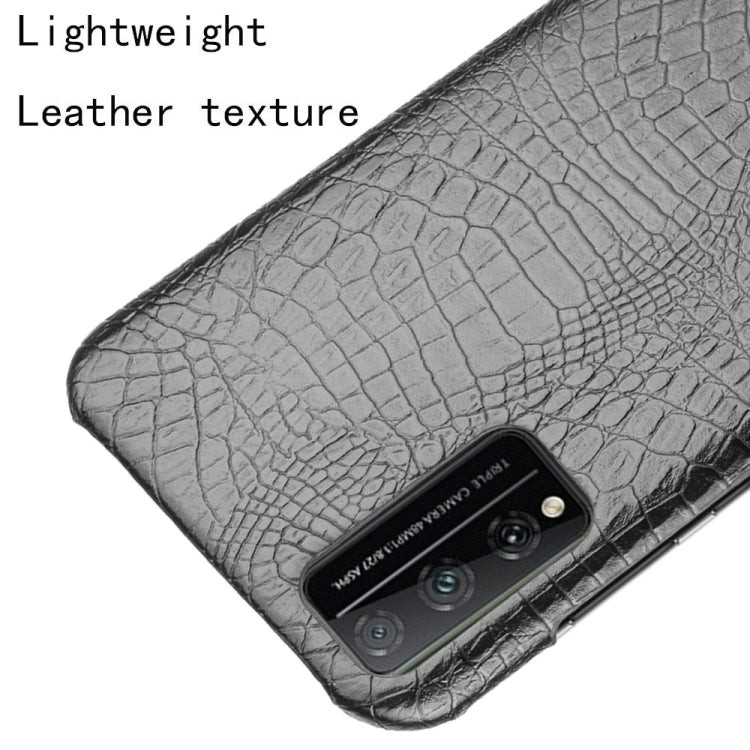 For Huawei Honor Play 4T Pro Shockproof Crocodile Texture PC + PU Case