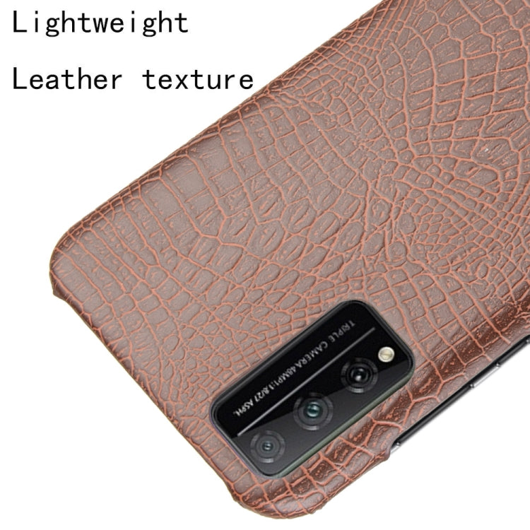 For Huawei Honor Play 4T Pro Shockproof Crocodile Texture PC + PU Case