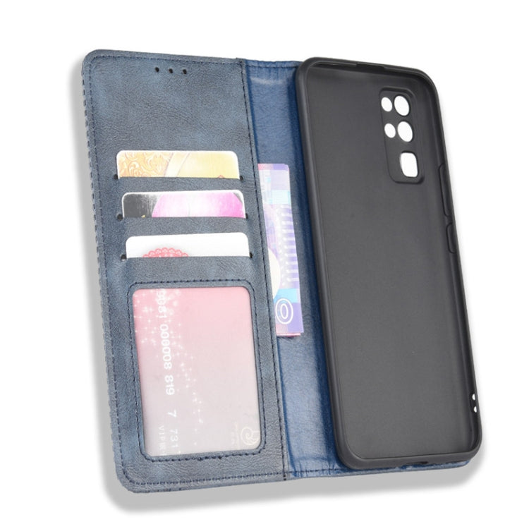 For Huawe Honor 30  Magnetic Buckle Retro Crazy Horse Texture Horizontal Flip Leather Case  , with Holder & Card Slots & Photo Frame