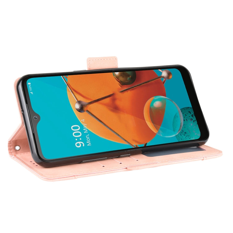 For LG K51 Wallet Style Skin Feel Calf Pattern Leather Case ï¼Œwith Separate Card Slot