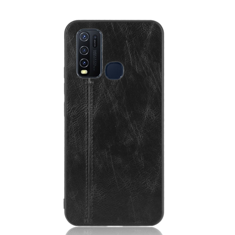 For Vivo Y50 Shockproof Sewing Cow Pattern Skin PC + PU + TPU Case