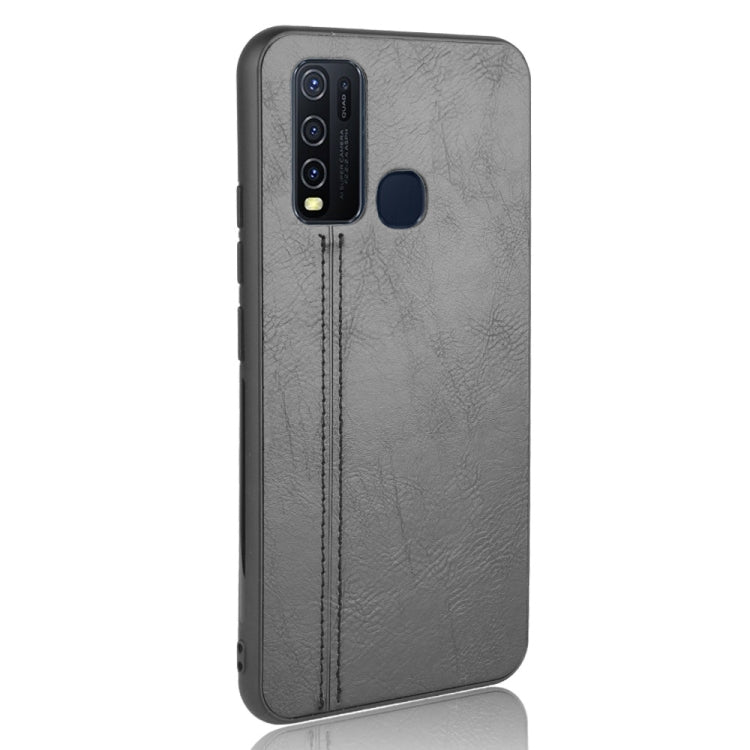 For Vivo Y50 Shockproof Sewing Cow Pattern Skin PC + PU + TPU Case