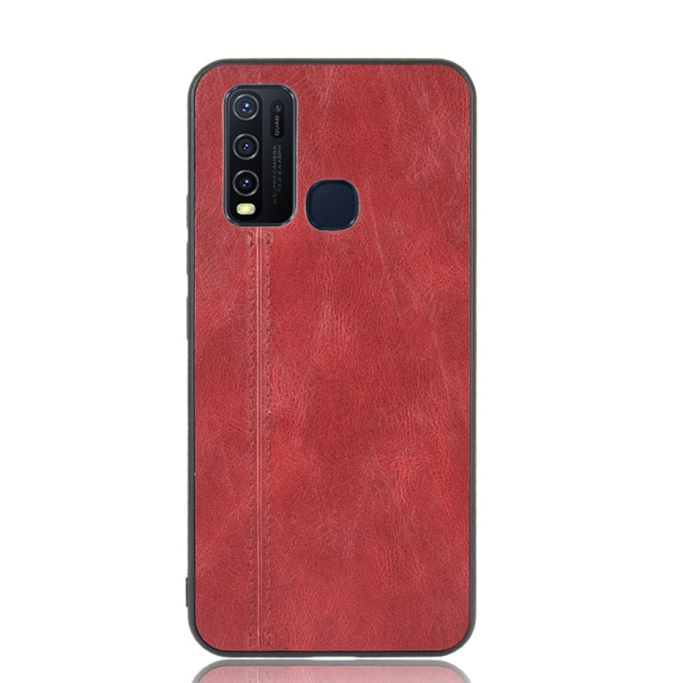 For Vivo Y50 Shockproof Sewing Cow Pattern Skin PC + PU + TPU Case