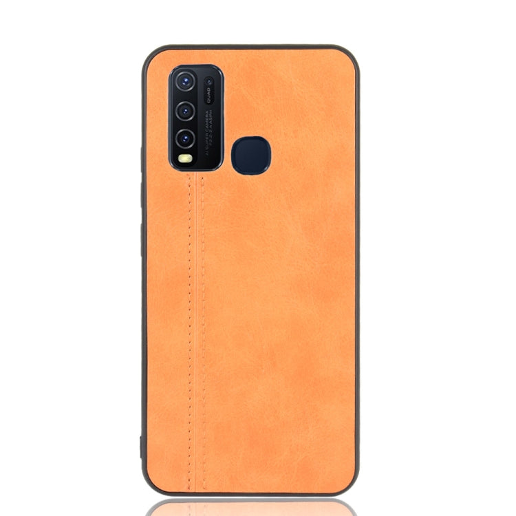 For Vivo Y50 Shockproof Sewing Cow Pattern Skin PC + PU + TPU Case