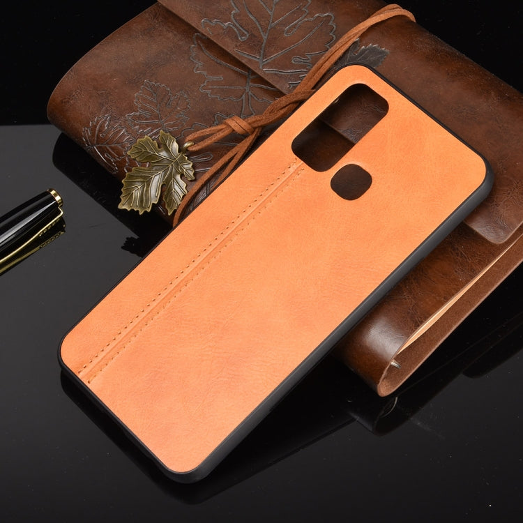 For Vivo Y50 Shockproof Sewing Cow Pattern Skin PC + PU + TPU Case