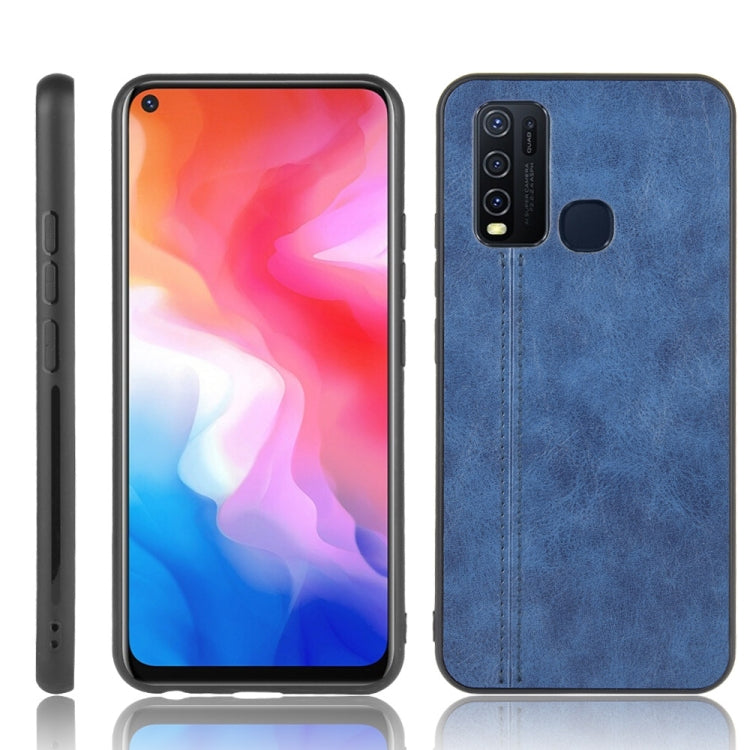 For Vivo Y50 Shockproof Sewing Cow Pattern Skin PC + PU + TPU Case
