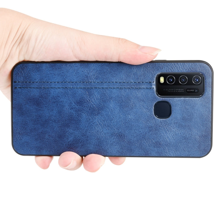 For Vivo Y50 Shockproof Sewing Cow Pattern Skin PC + PU + TPU Case