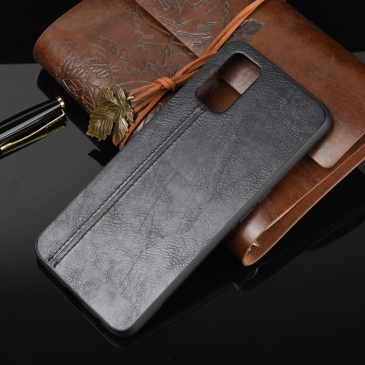 For Oppo A92/A72/A52 Shockproof Sewing Cow Pattern Skin PC + PU + TPU Case