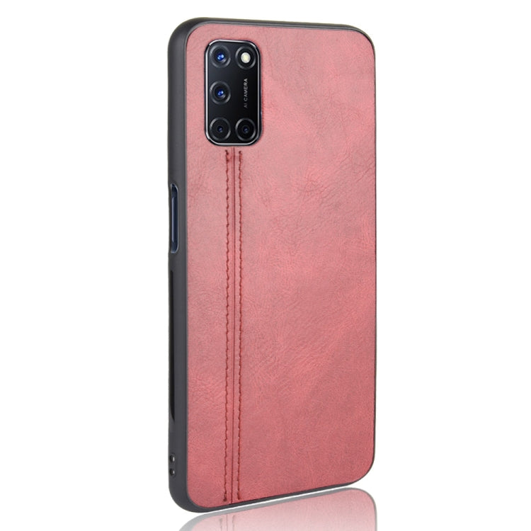 For Oppo A92/A72/A52 Shockproof Sewing Cow Pattern Skin PC + PU + TPU Case