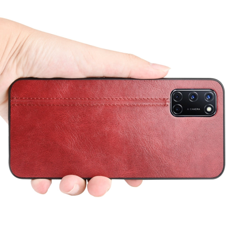 For Oppo A92/A72/A52 Shockproof Sewing Cow Pattern Skin PC + PU + TPU Case