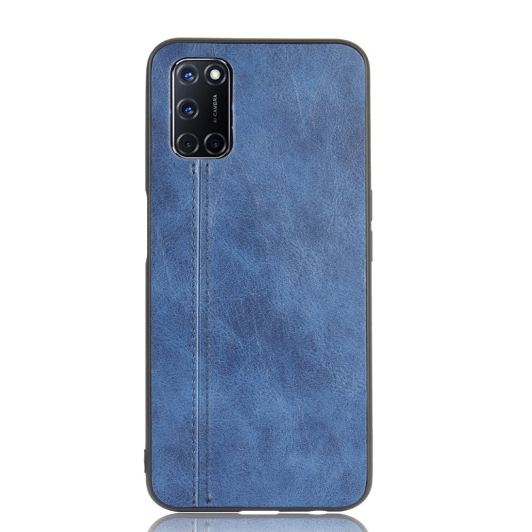 For Oppo A92/A72/A52 Shockproof Sewing Cow Pattern Skin PC + PU + TPU Case