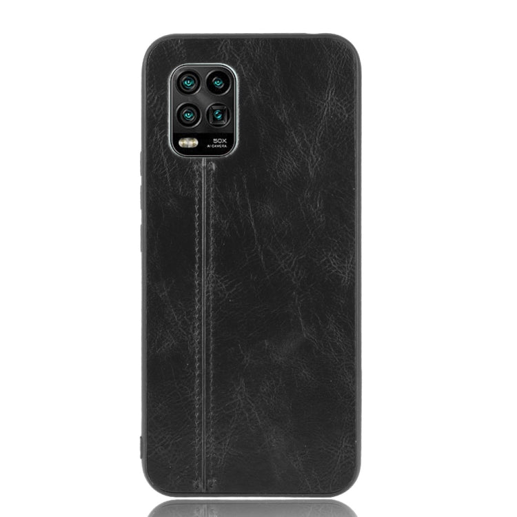 For Xiaomi Mi 10 Lite Shockproof Sewing Cow Pattern Skin PC + PU + TPU Case