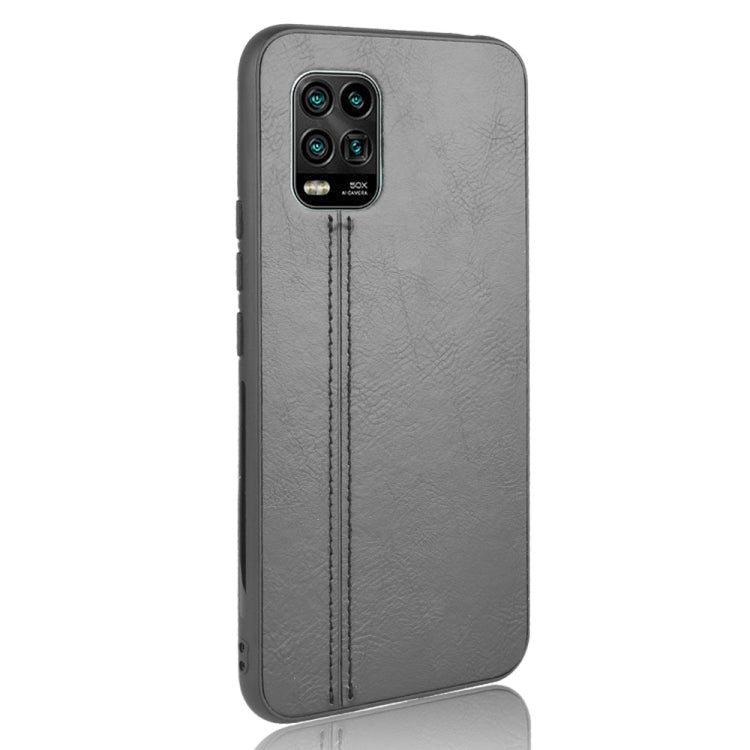 For Xiaomi Mi 10 Lite Shockproof Sewing Cow Pattern Skin PC + PU + TPU Case