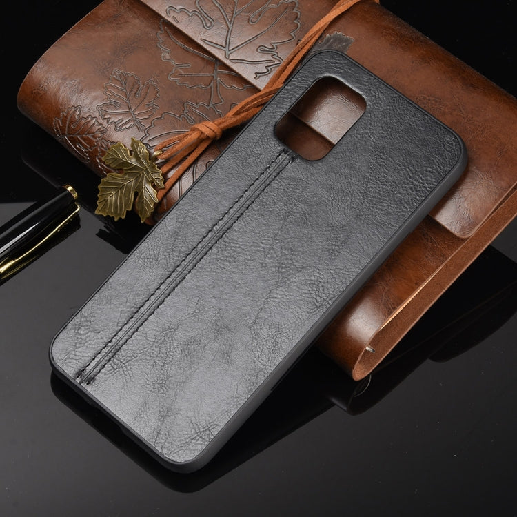 For Xiaomi Mi 10 Lite Shockproof Sewing Cow Pattern Skin PC + PU + TPU Case