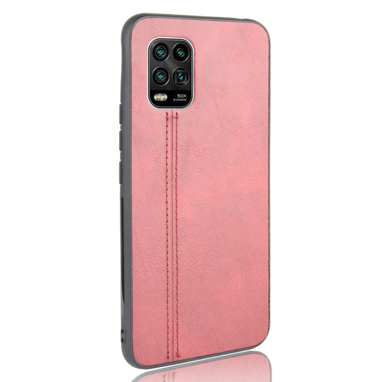 For Xiaomi Mi 10 Lite Shockproof Sewing Cow Pattern Skin PC + PU + TPU Case