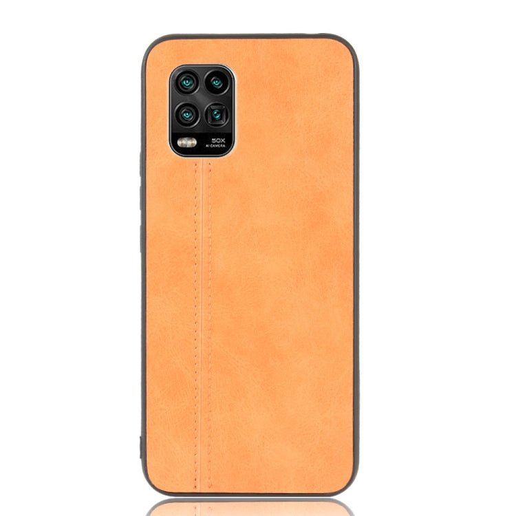 For Xiaomi Mi 10 Lite Shockproof Sewing Cow Pattern Skin PC + PU + TPU Case