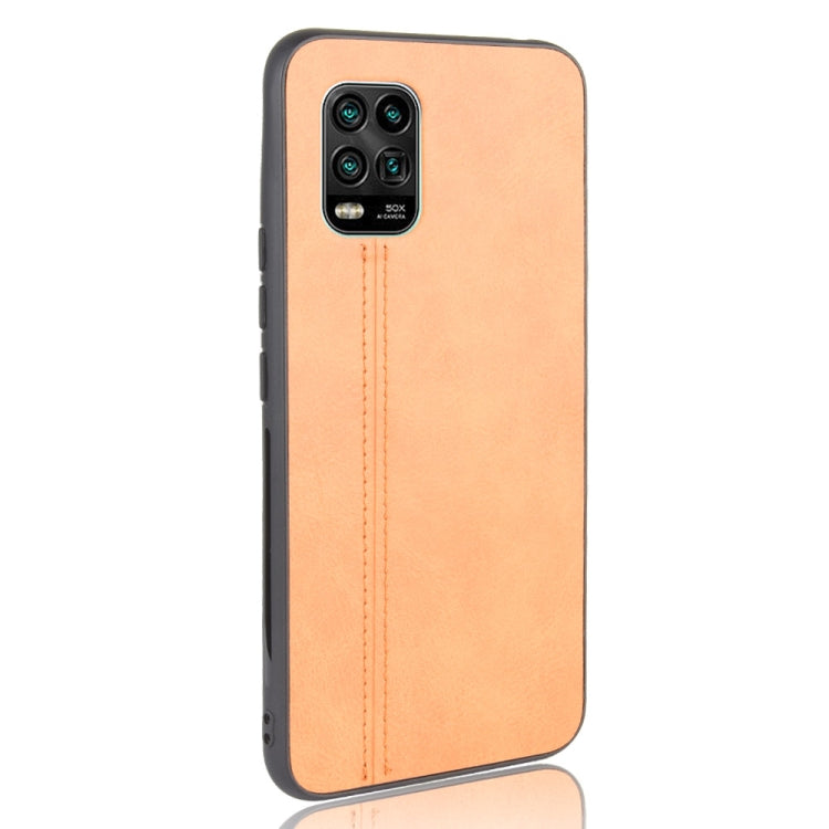 For Xiaomi Mi 10 Lite Shockproof Sewing Cow Pattern Skin PC + PU + TPU Case